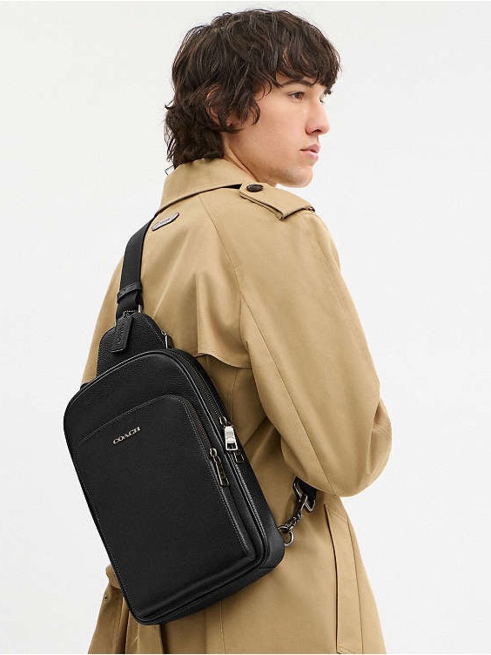Coach Men's Black Ethan Crossbody Sling Bag NWT